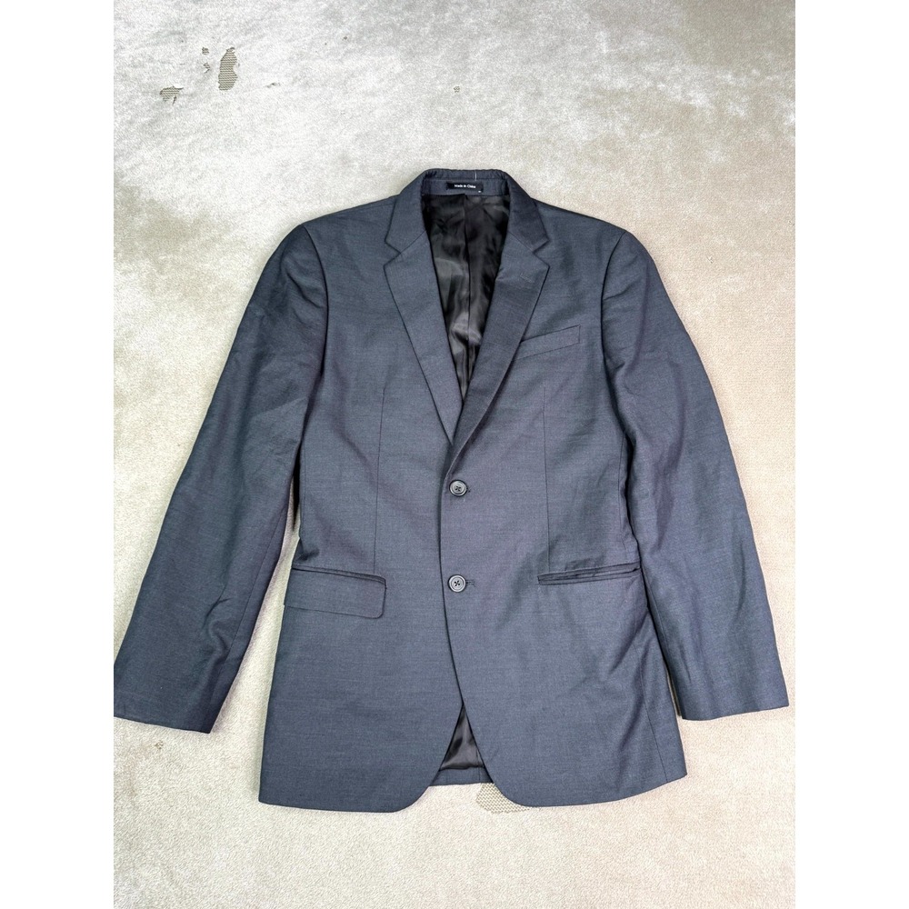 Egara Orange Blazer Jacket Men 38 Dark Gray Extreme Slim Fit Single Breasted
